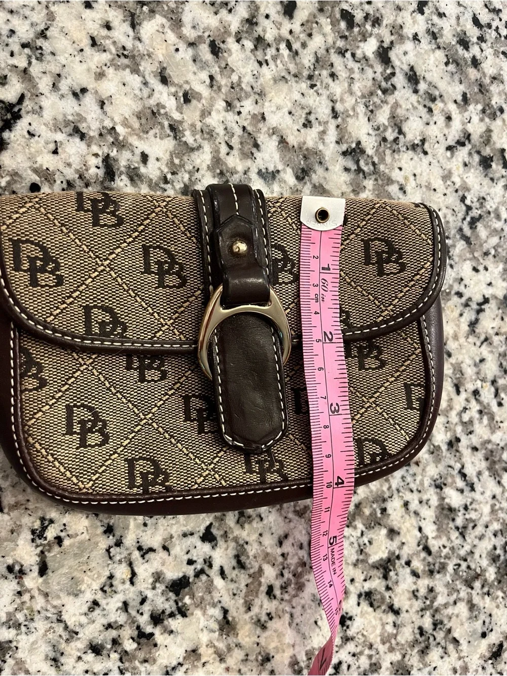 Dooney & Bourke Tan/Brown Signature Canvas Wristlet